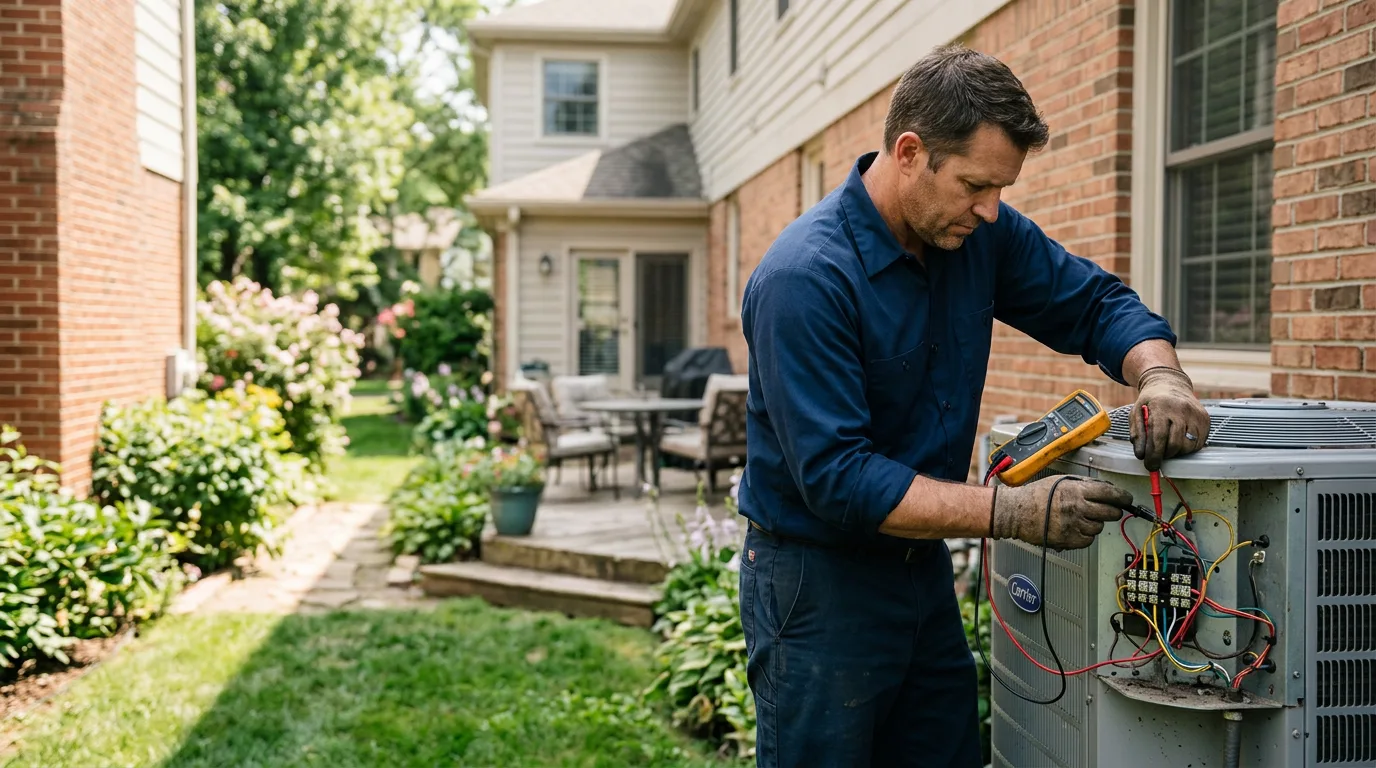 HVAC technician working near Achille, OK